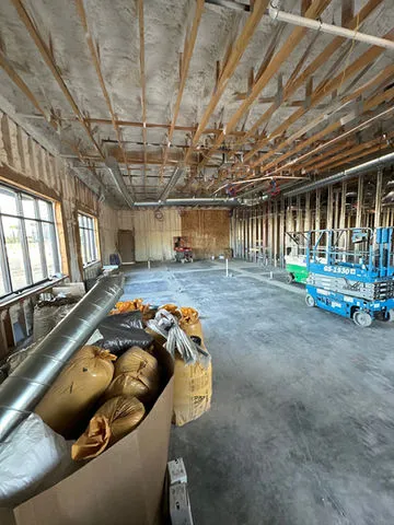 Interior under construction — designed from scratch for patient comfort